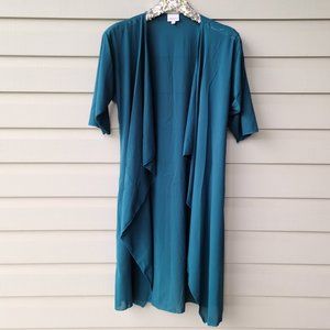 LuLaRoe Teal Chiffon Shirley